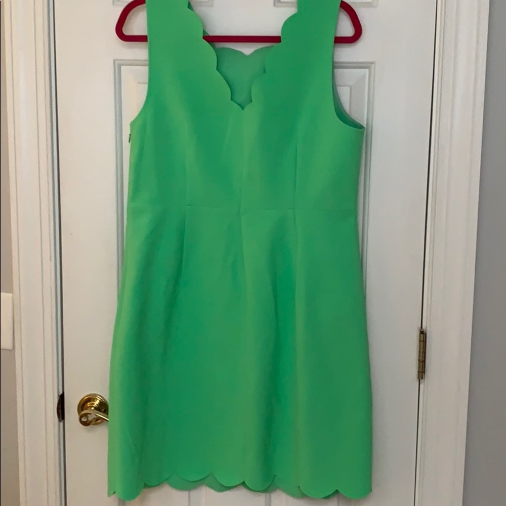 J crew Lime Green Scallop Dress - Picture 2 of 3